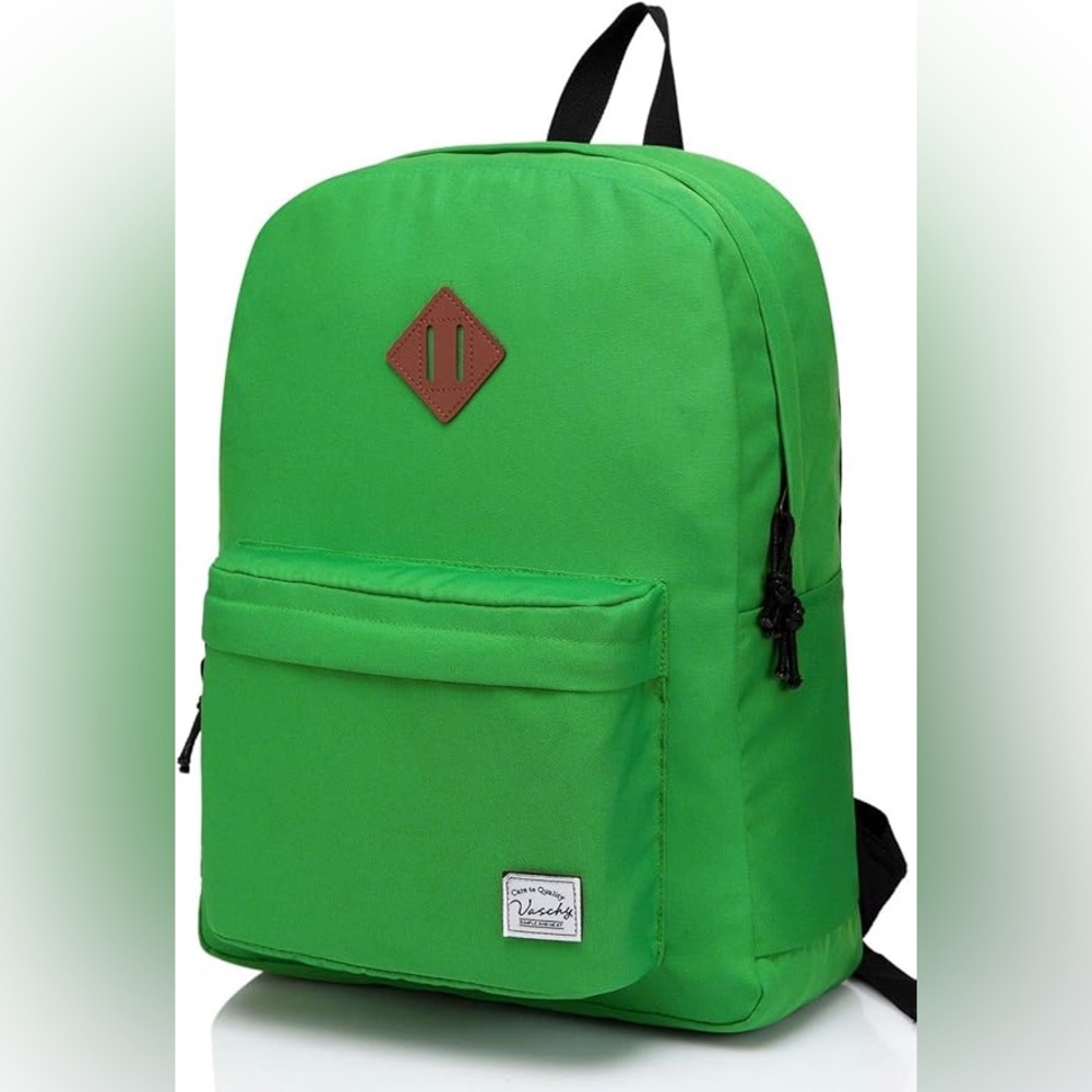 VASCHY Lightweight Backpack for School, Classic Basic Water Resistant Casual